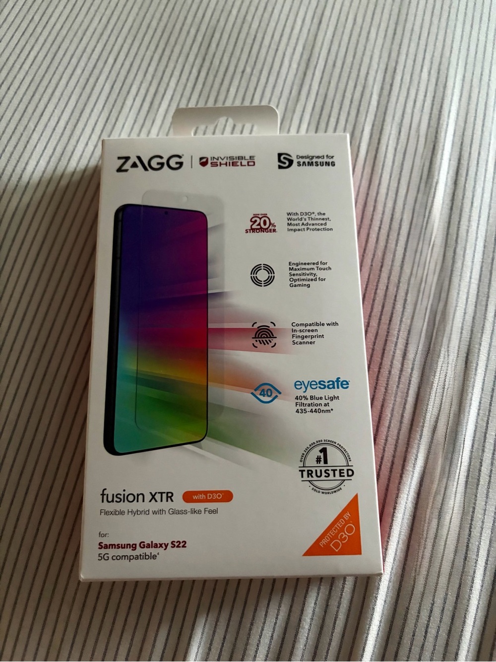 Fusion XTR Screen Protector for Samsung Galaxy S22 - Black